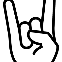 metal horns hand symbol