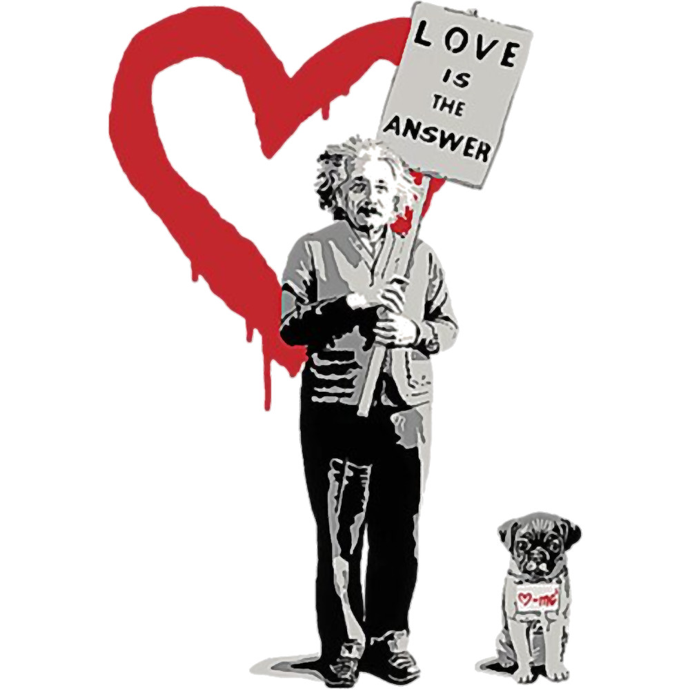BANKSY Einstein Love is the Answer.png