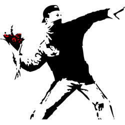 banksy flower thrower