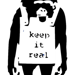 banksy keep it real monkey