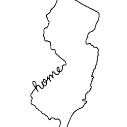 new jersey home state outline