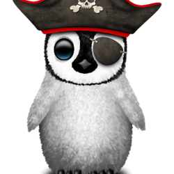 Cute Baby Penguin Pirate