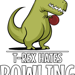 dinosaur trex hates bowling