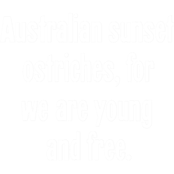 Australian Sunset Ostriches, For We Are Young And Free