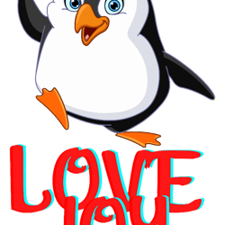 the lovers lovejoy loves music and cute penguin