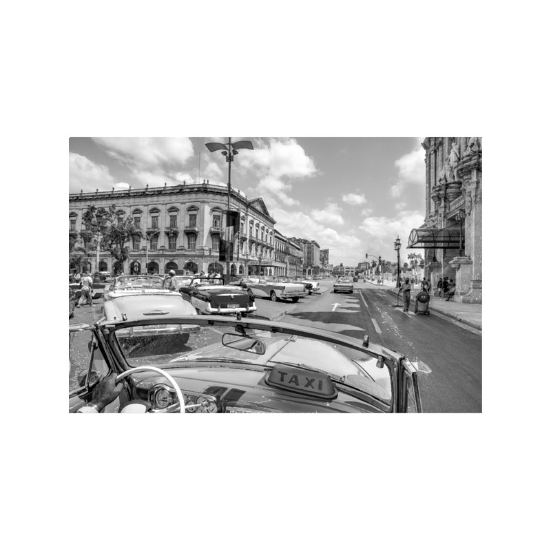 Pink Cadillac, Havana Taxi Ride Black And White.png