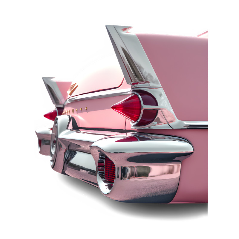 Vintage Pink Cadillac .png