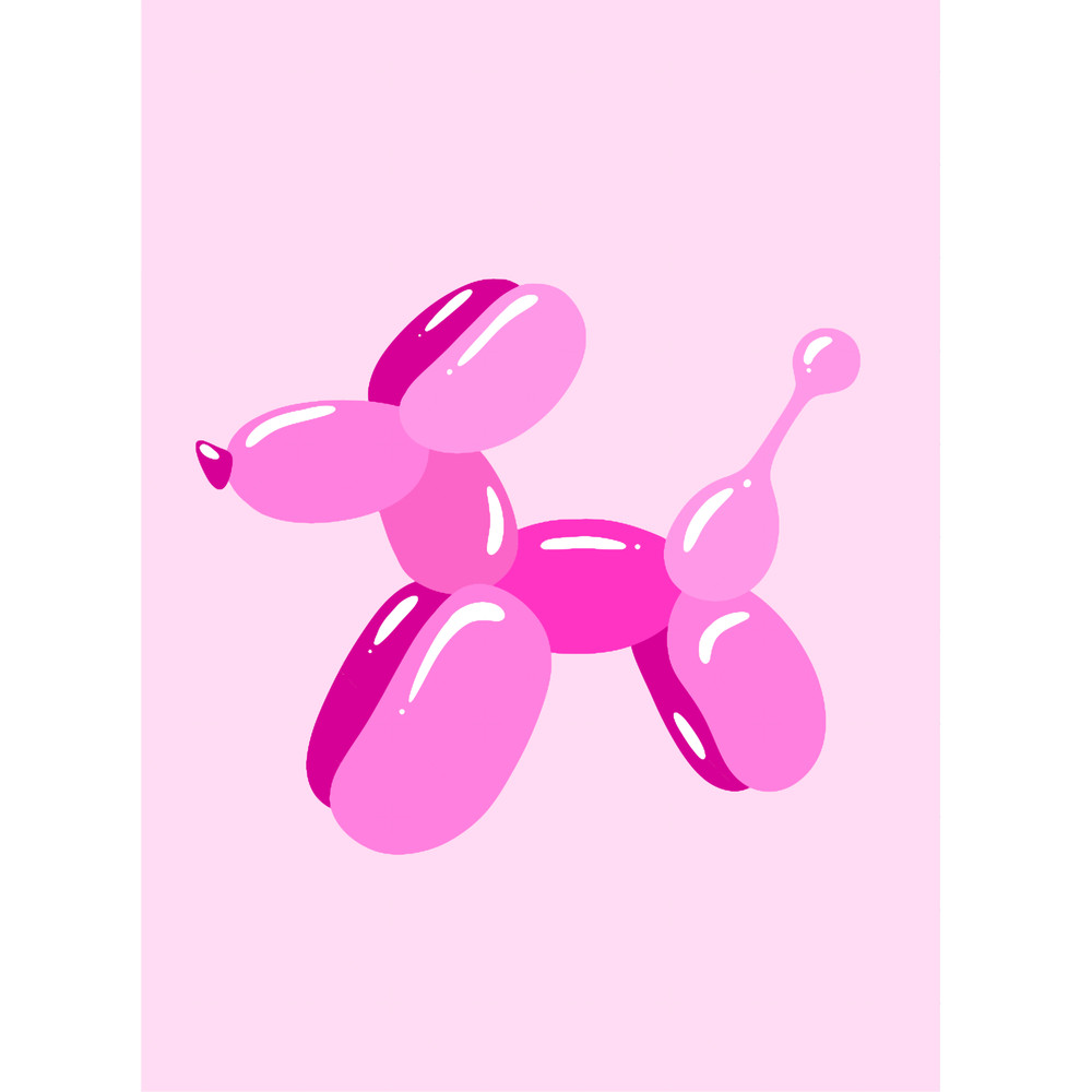 Pink balloon dog Long .png