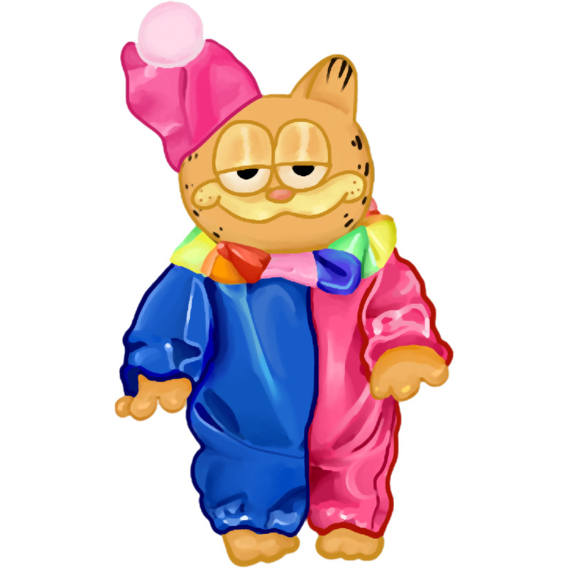 Garfield calico critter clown .png