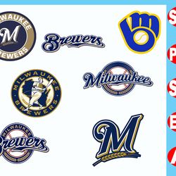 milwaukee brewers bundle svg, milwaukee brewers svg, mlb svg png dxf eps digital file