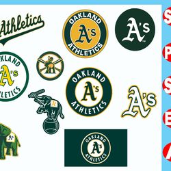 oakland athletics bundle svg, oakland athletics svg, mlb svg png dxf eps digital file