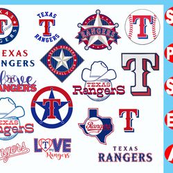 texas rangers bundle svg, texas rangers svg, mlb svg png dxf eps digital file