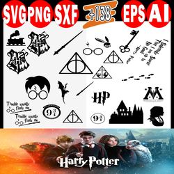 138 Harry Potter SVG, Harry Potter PNG, Harry Potter Clipart, Harry Potter Symbol, Hogwarts Logo,Harry Potter Logo
