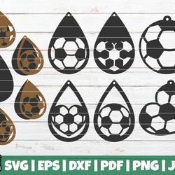 soccer earrings svg download | soccer earring template cut files | soccer earrings laser cut svg jpg eps png dxf sc1112