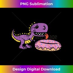 Dinosaur Donut Squad Cute Little T-Rex Eating Sprinkle Donut - Eco-Friendly Sublimation PNG Download - Access the Spectrum of Sublimation Artistry