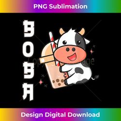 Cute Cow Boba Tea Kawaii Anime Kids Teen Girl Women Japanese - Edgy Sublimation Digital File - Animate Your Creative Concepts