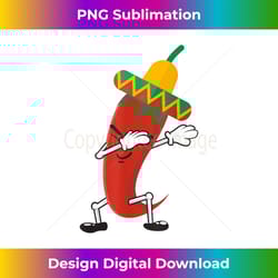 dabbing chili pepper cute dancing red chili tee gift - artisanal sublimation png file - crafted for sublimation excellence