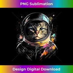 Astronaut Cat or Funny Space Cat on Galaxy Cat Lover - Futuristic PNG Sublimation File - Customize with Flair