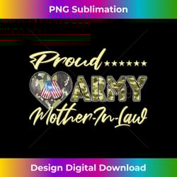 womens proud army mother-in-law us flag dog tag military mom family v-neck - classic sublimation png file - enhance your art with a dash of spice