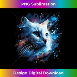 Astronaut Cat or Funny Space Cat on Galaxy Cat Lover - Sublimation-Optimized PNG File - Spark Your Artistic Genius