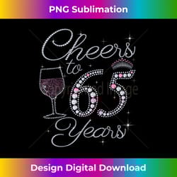 cheers to 65 years 1957 65th birthday gift tee for womens - minimalist sublimation digital file - crafted for sublimation excellence
