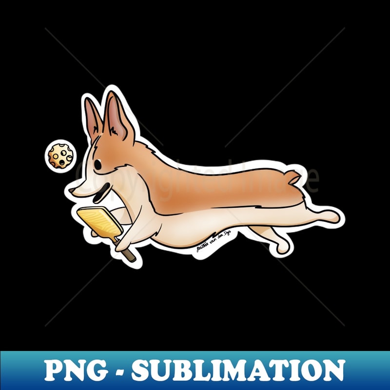 Pickleball Corgi - Premium Sublimation Digital Download