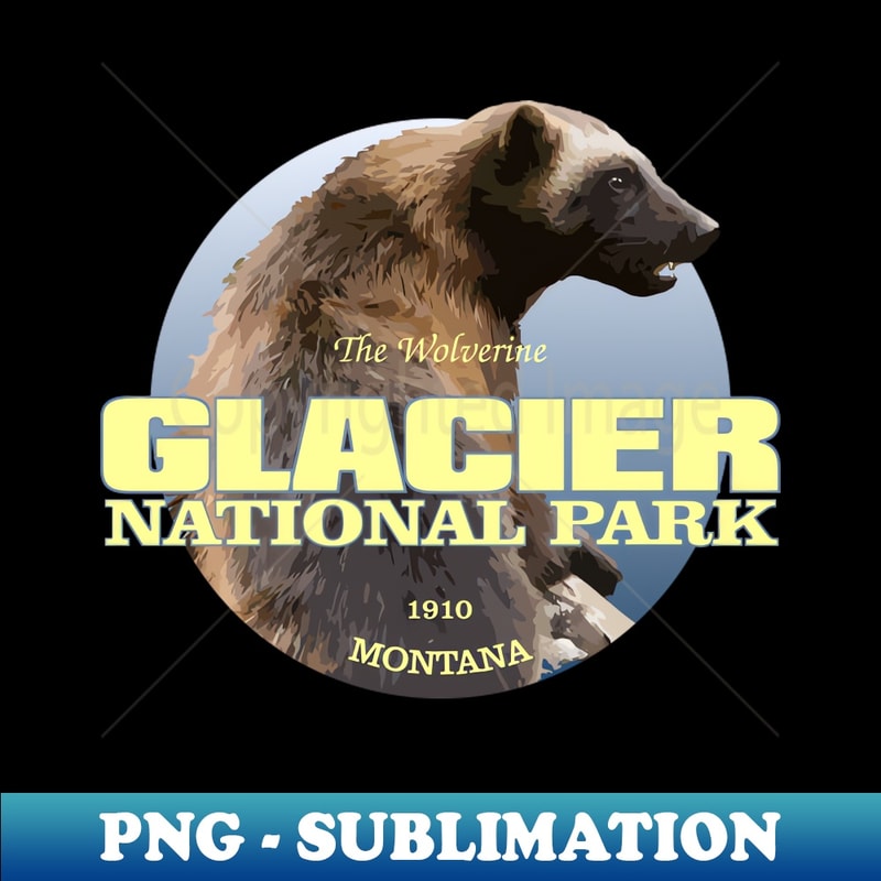 Glacier National Park (wolverine) - Special Edition Sublimation PNG File