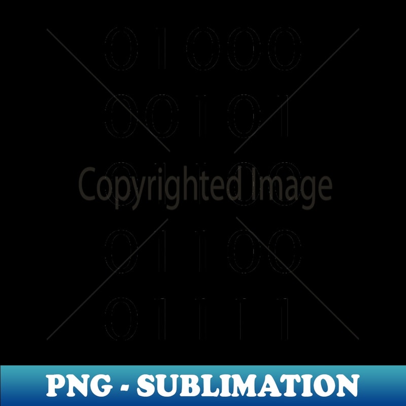 Binary code Ascii Hello - PNG Sublimation Digital Download | Inspire Uplift