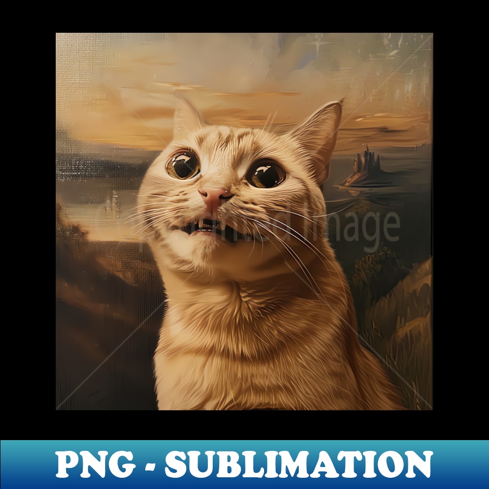 The Cat Lisa - Exclusive PNG Sublimation Download | Inspire Uplift