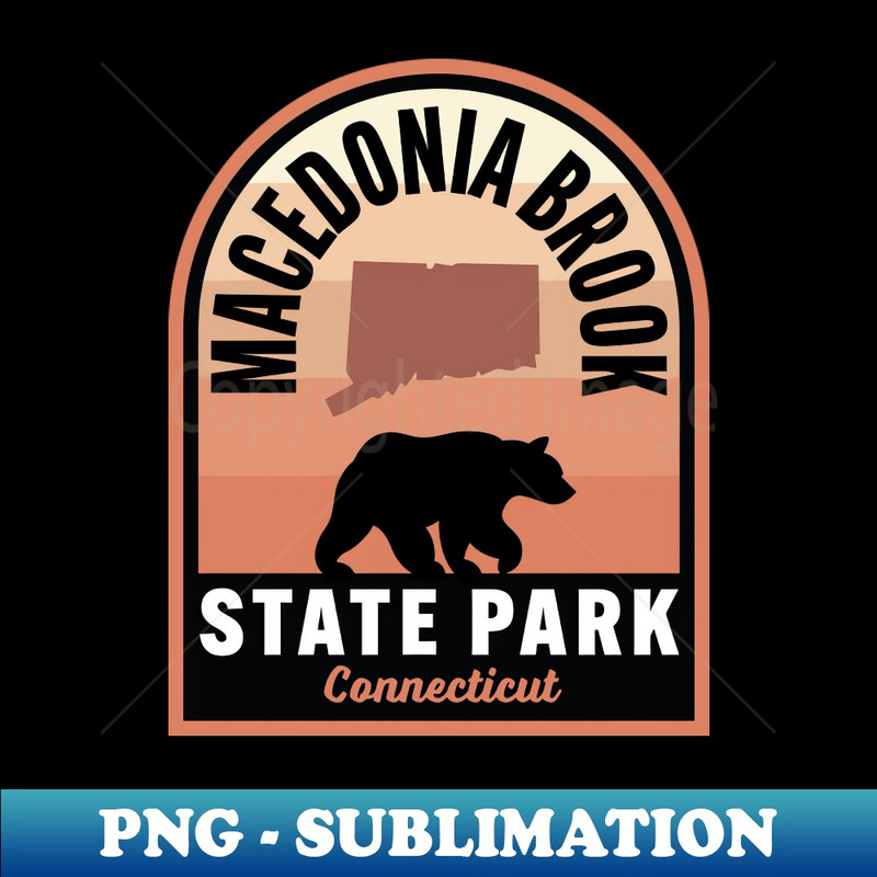 Macedonia Brook State Park CT Bear - Aesthetic Sublimation Digital File