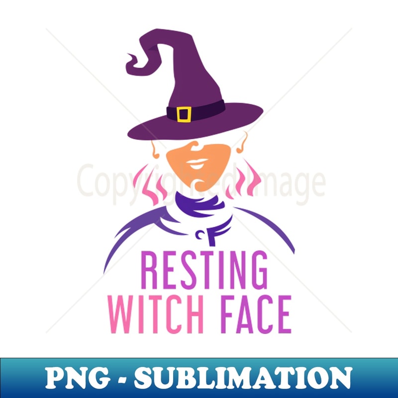 Halloween Resting Witch Face Witches - PNG Transparent Digital Download File for Sublimation