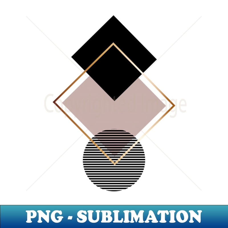 Minimalist Design Abstract Shapes - Exclusive Art Sublimation PNG