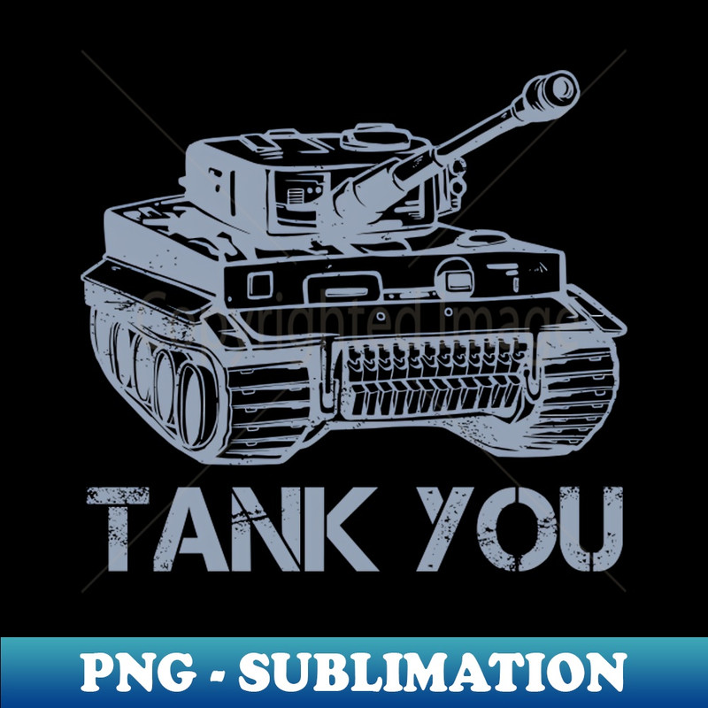 Panzer Thank you Tank you - High-Quality T-Shirt PNG