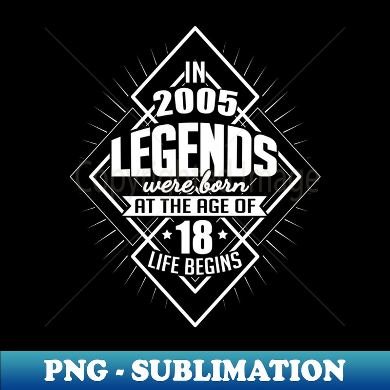 18th Birthday Coming of Age Gifts - Hand Drawn Sublimation PNG