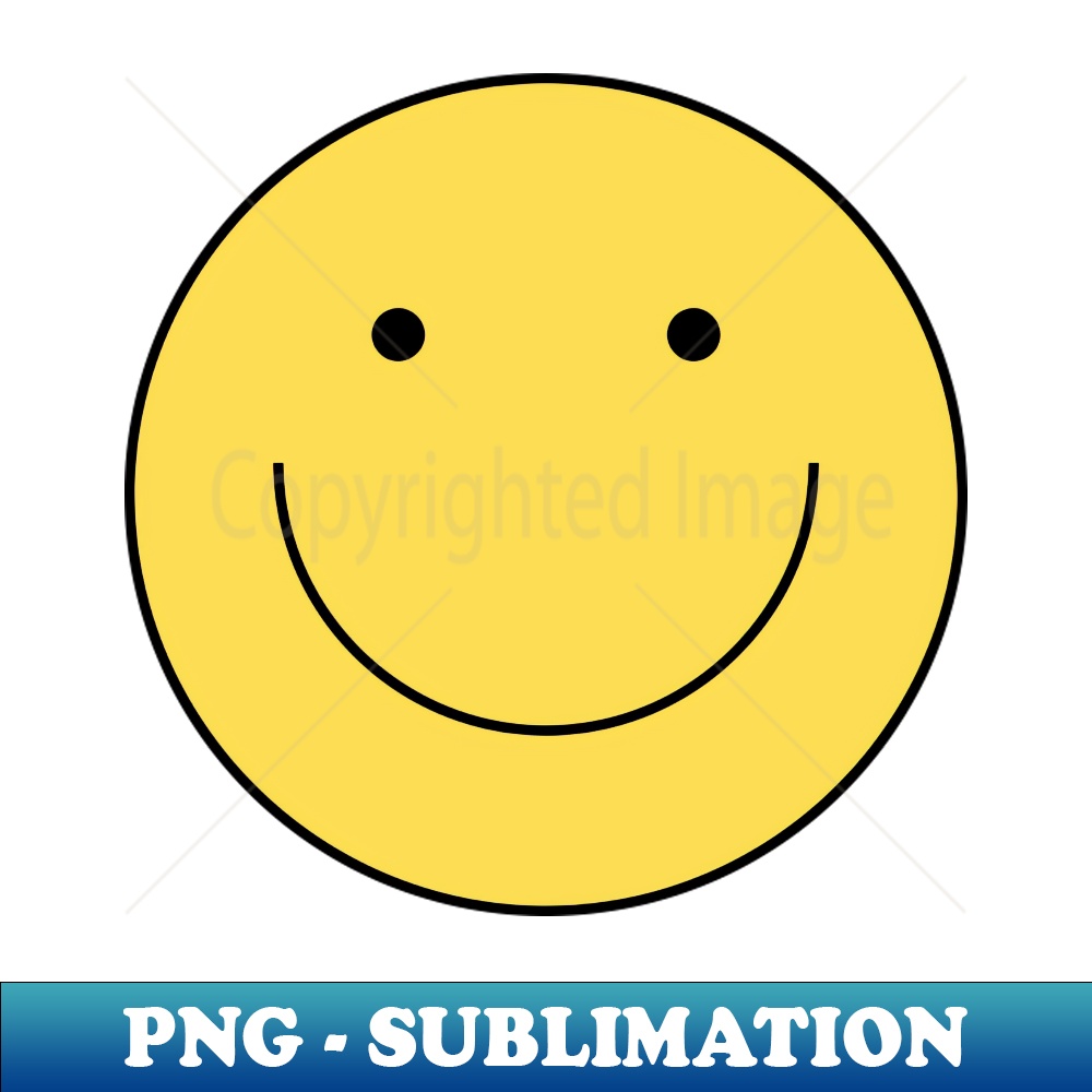 Smile emoji sticker - Hand Drawn Sublimation PNG