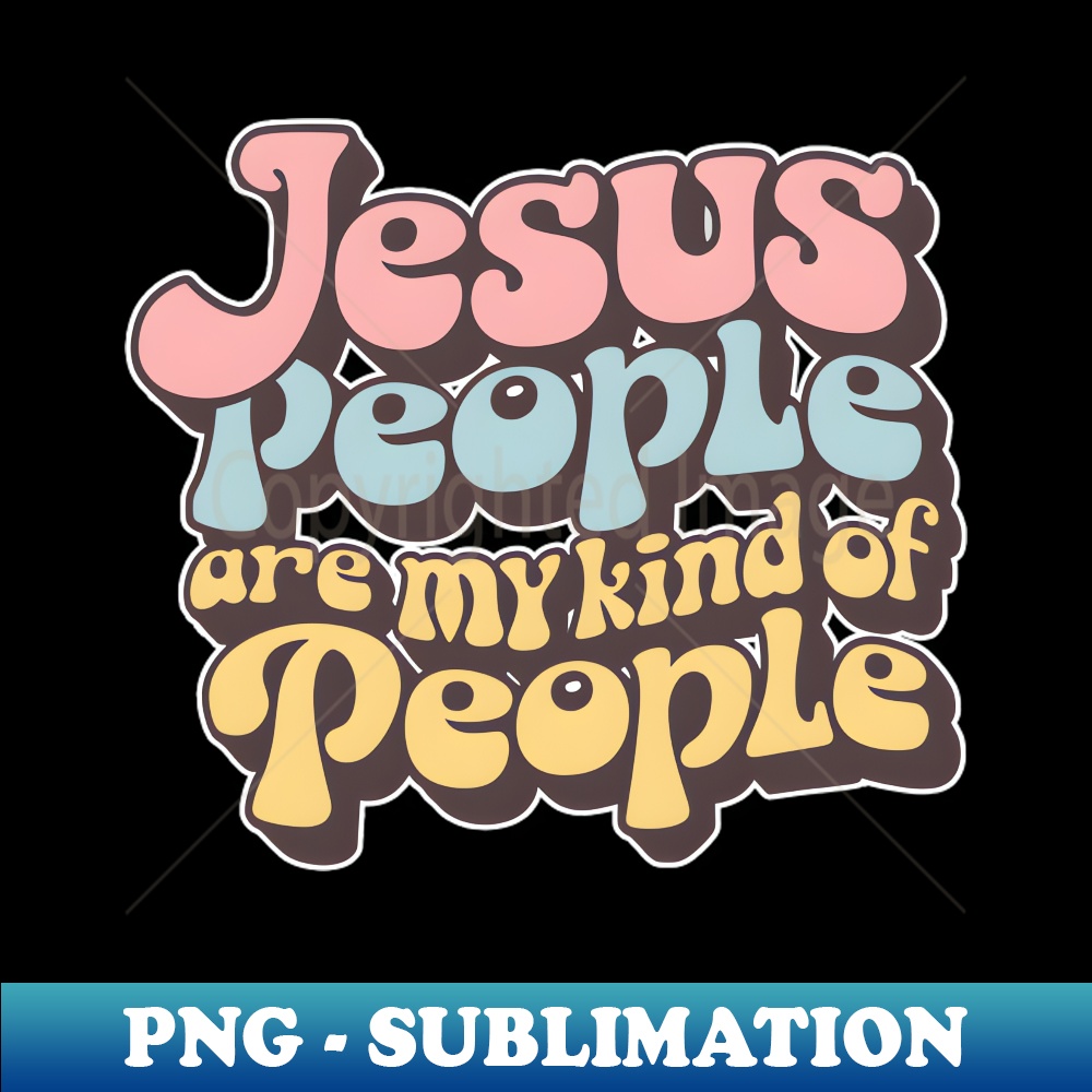 Jesus People Retro Bubble Letter Tee - High-Definition Tee PNG