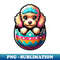 Easter Egg Easter Dog Poodle hatches from the egg - Creative Design Sublimation PNG