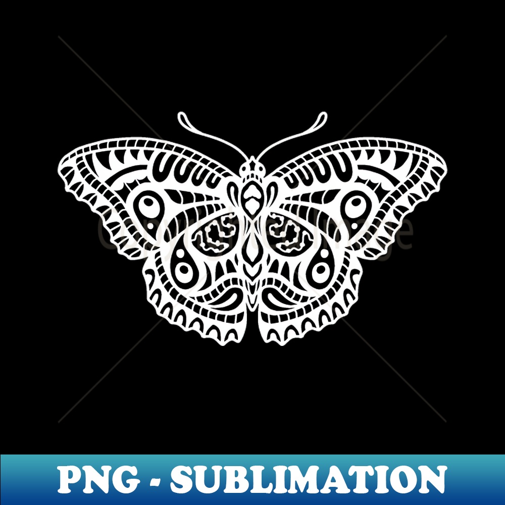 Abstract butterfly 01 white - Personalized Tee Design PNG