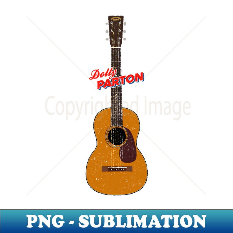 Dolly Parton Martin 5-18 Acoustic Guitar - Artistic Fashion Tee PNG