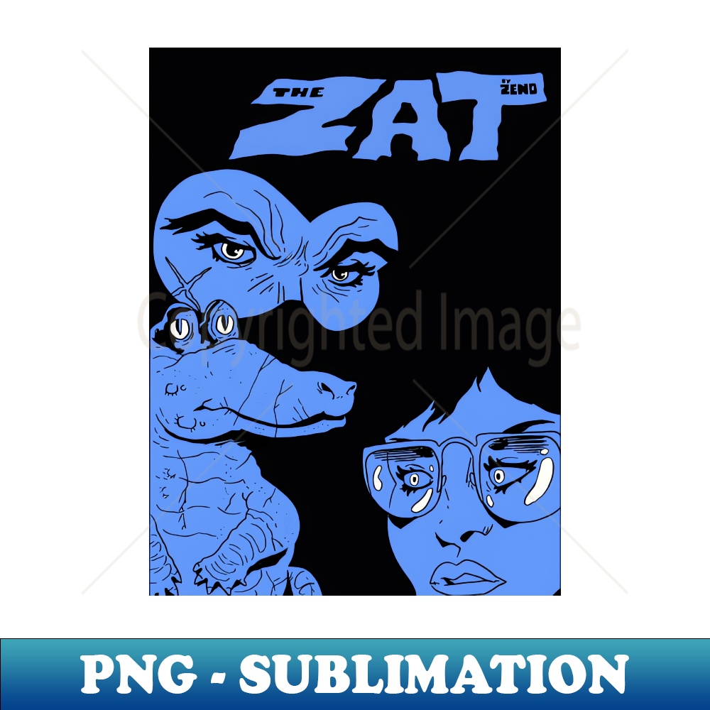 The Zat Black and Blue - Graphic Design T-Shirt PNG