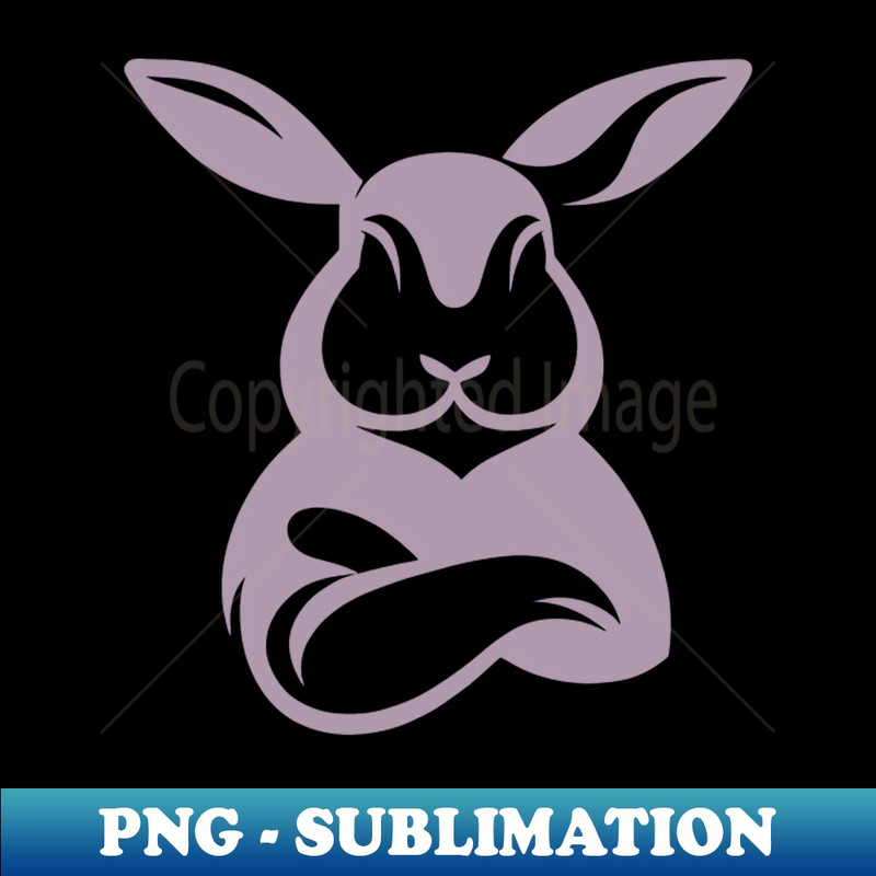 Bunny with Crossed Arms Silhouette - Creative Artwork Sublimation File