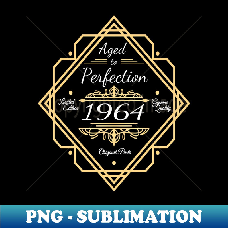 60th Birthday Aged to Perfection Class of - Bright Sublimation PNG Download