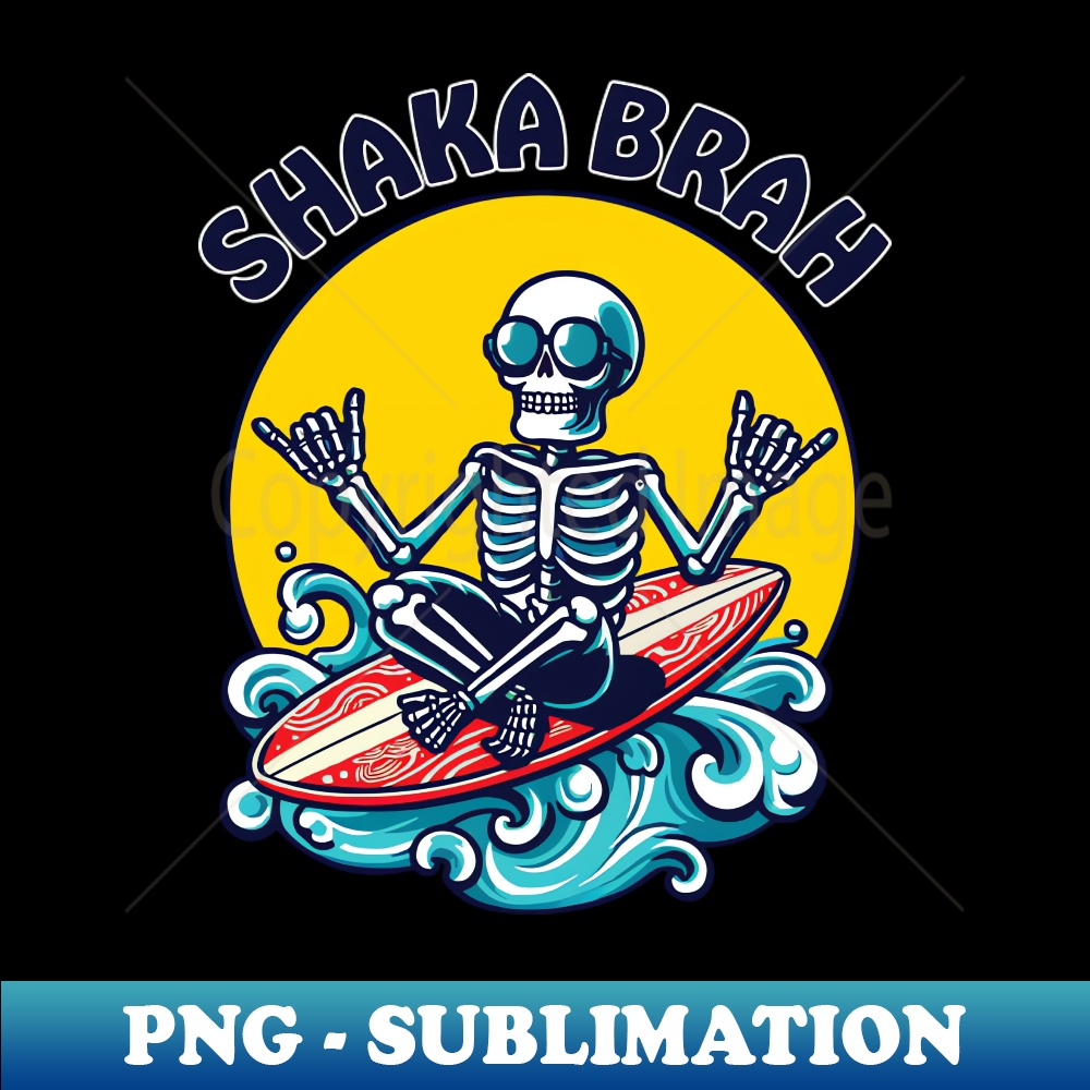 Shaka Brah Surfing - Craft Ready Sublimation PNG