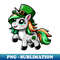 St. Patrick's Unicorn Cartoon - Unique Art Sublimation Download