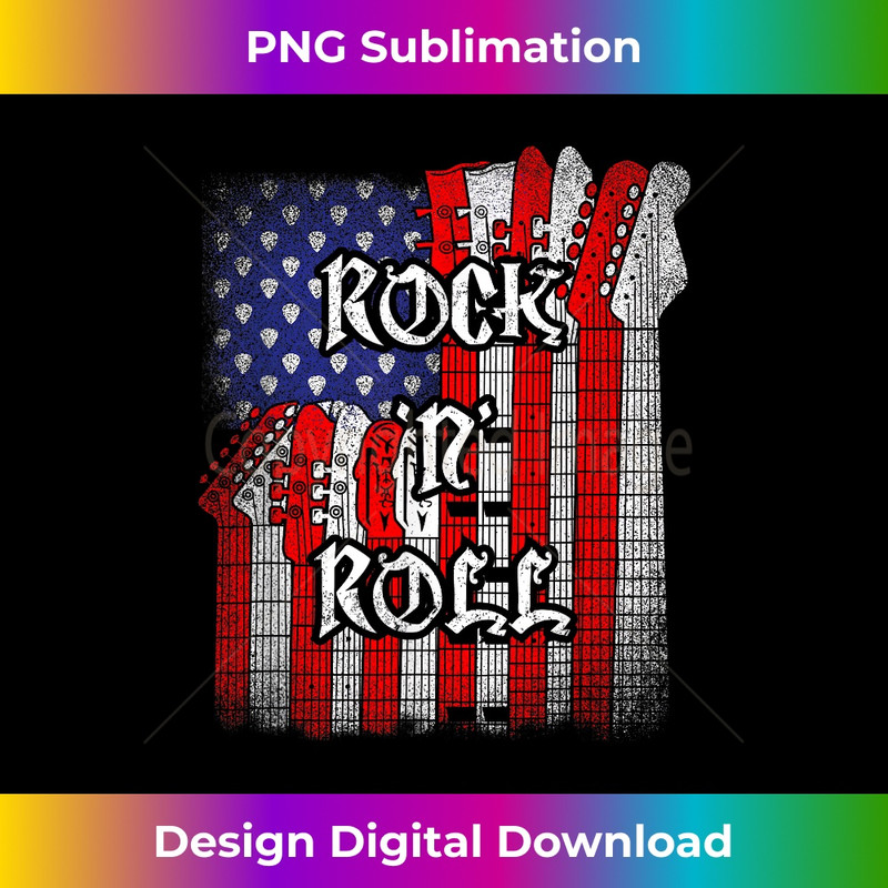 AG-20231130-495_Rock And Roll American Flag Guitar T-shirt, Independence Day 0814.jpg