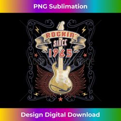 vintage rock music lover rockin since 1965 58th birthday - futuristic png sublimation file - access the spectrum of sublimation artistry
