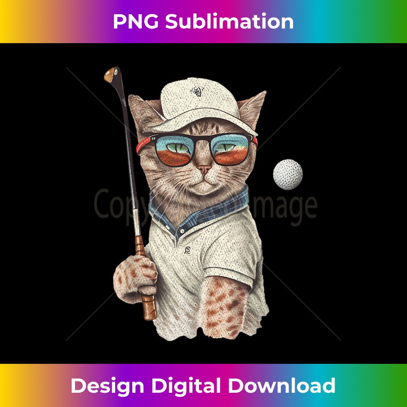PB-20231130-718_Vintage Retro Cat Playing Golf, Golfer , Kitties Lover 1038.jpg