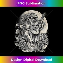 skeleton moon band tees - rock and roll couple graphic - artisanal sublimation png file - customize with flair
