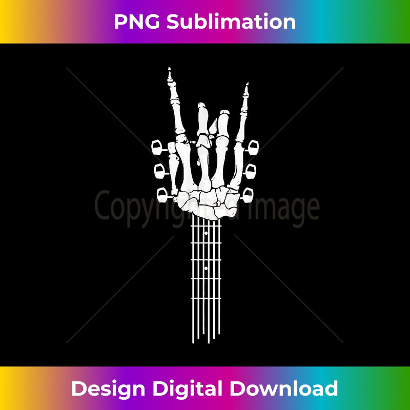 WQ-20231130-525_Rock On Skeleton Hands Guitar Neck Rock N Roll Music Lover 0845.jpg