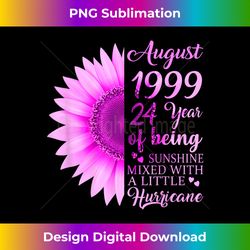 august girl 1999 24th birthday gift 24 years old - futuristic png sublimation file - lively and captivating visuals